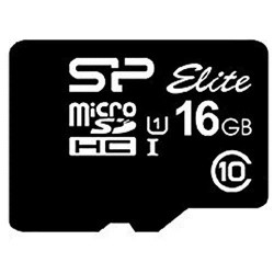 Karta pamięci Silicon Power microSDHC Elite 16GB CL10 UHS-1 (U1) + ADAPTER microSD-SD (SP016GBSTHBU1V10SP)