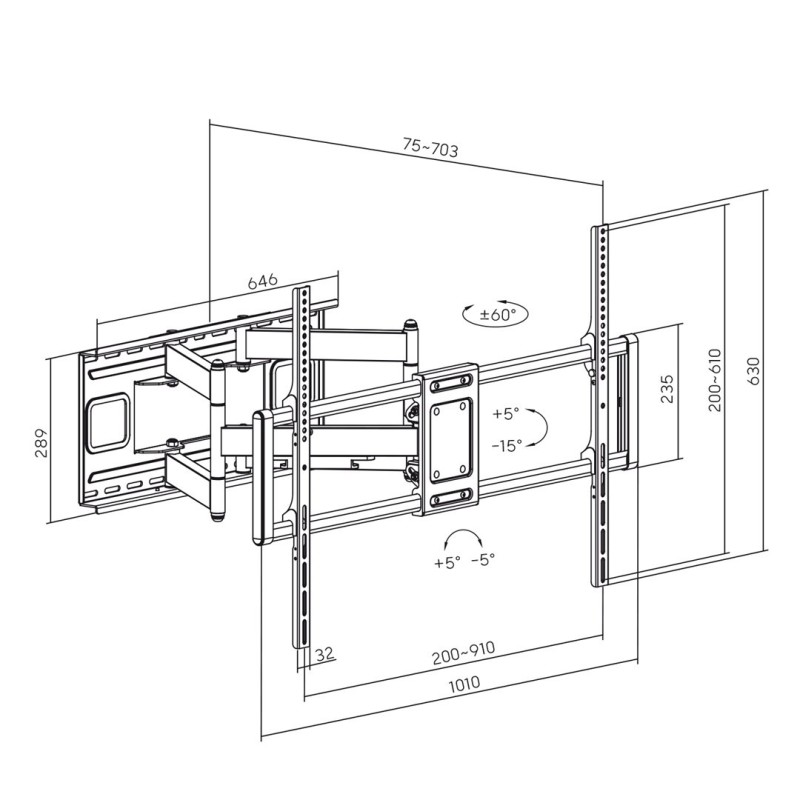MACLEAN UCHWYT DO TV EKONOMICZNY 60-120" 120KG VESA 900X600 MC-482 MACLEAN UCHWYT DO TV EKONOMICZNY 60-120" 120KG VESA 900X600 MC-482