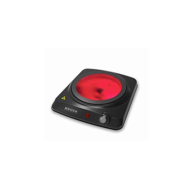 Kuchenka elektryczna BROCK HPI 3001 BK na podczerwień jednopalnikowa 17,7 cm 1200 W Czarny