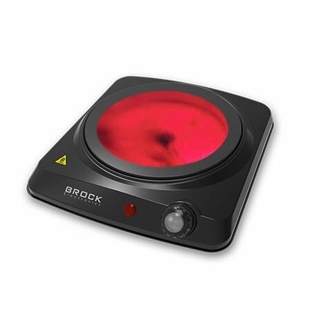 Kuchenka elektryczna BROCK HPI 3001 BK na podczerwień jednopalnikowa 17,7 cm 1200 W Czarny