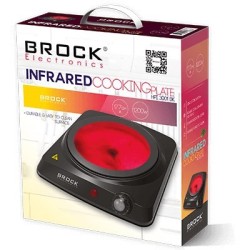 Kuchenka elektryczna BROCK HPI 3001 BK na podczerwień jednopalnikowa 17,7 cm 1200 W Czarny
