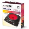 Kuchenka elektryczna BROCK HPI 3001 BK na podczerwień jednopalnikowa 17,7 cm 1200 W Czarny