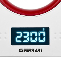 G3 Ferrari G20071 waga kuchenna Czerwony, Biały Blat Prostokąt Elektroniczna waga kuchenna