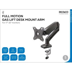 Deltaco ARM-534 uchwyt / stojak do monitorów 68,6 cm (27") Biurko Czarny