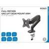 Deltaco ARM-534 uchwyt / stojak do monitorów 68,6 cm (27") Biurko Czarny
