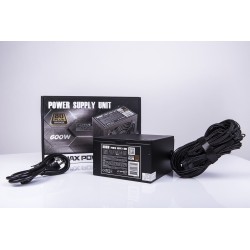 GEMBIRD ZASILACZ KOMPUTEROWY PSU80P-BBP-600 80+BRONZE ATX, 600W, AKTYWNE PFC, 12CM WENTYLATOR