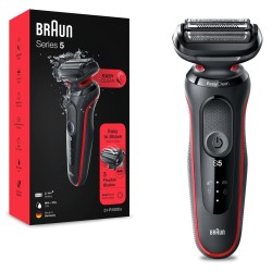 Golarka BRAUN SERIES 5 51-R1000S do golenia na mokro i na sucho Czarny, Czerwony