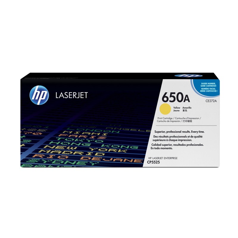 HP 650A oryginalny wkład z żółtym tonerem LaserJet