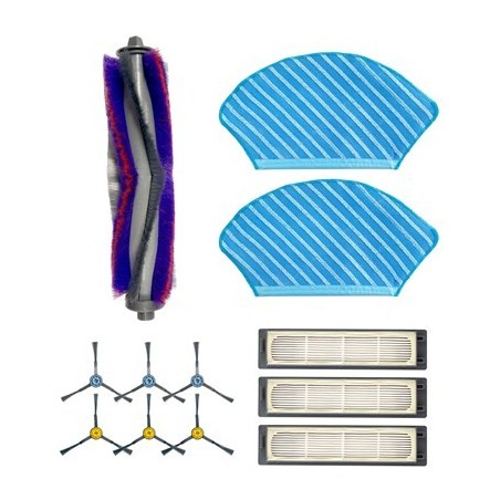 Zestaw części zamiennych Midea: szczotka boczna×6szt, szczotka główna×1szt, filtr HEPA×3szt, ściereczka do mopa×2szt do M7 |