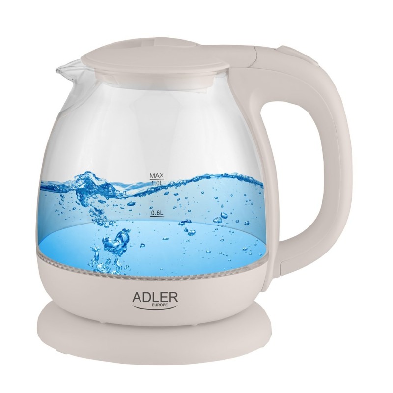Adler AD 1283C czajnik elektryczny 1 l 900 W Kremowy Adler AD 1283C czajnik elektryczny 1 l 900 W Kremowy