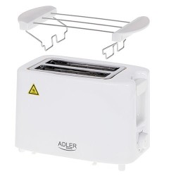 Adler AD 3223 toster 6 2 kaw. 750 W Biały