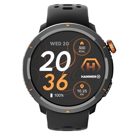 Zegarek młotek 2 Lite | Inteligentny zegarek | Dioda AMOLED | 1,43" | Wodoodporny | Czarny