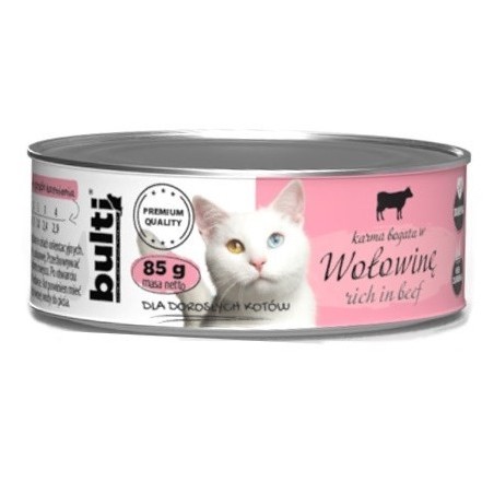 BULTI mielonka bogata w wołowinę dla kota 85g
