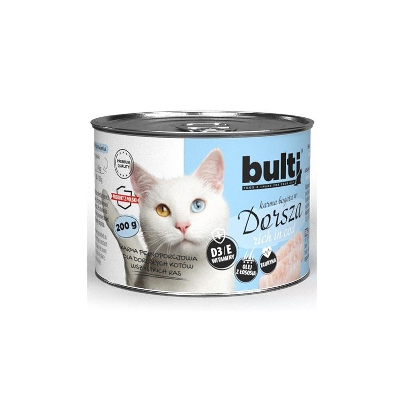 BULTI mielonka bogata w dorsza dla kota 200g BULTI mielonka bogata w dorsza dla kota 200g