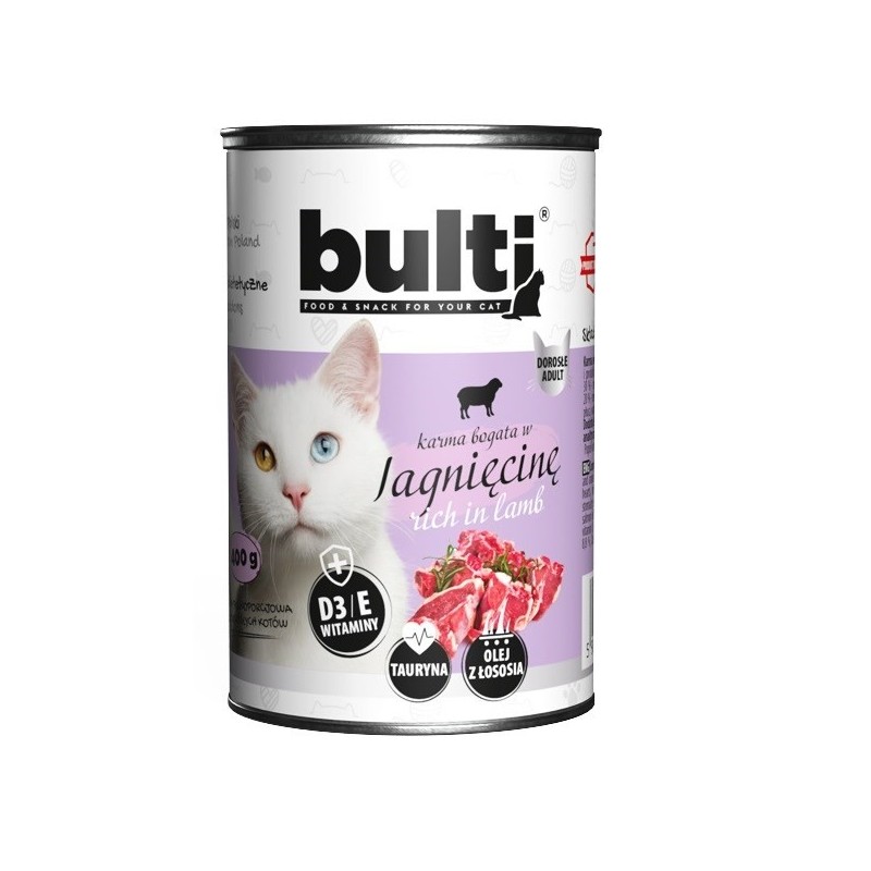 BULTI mielonka bogata w jagnięcinę dla kota 400g
