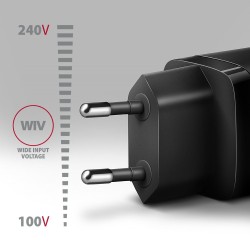 Axagon ACU-PQ20 wall charger QC3.0/AFC/FCP+ PD type-C 20 W - schwarz - USB Typ C Telefon komórkowy, Smartfon, Smartwatch,