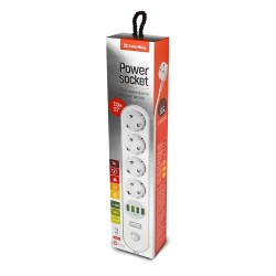 Colorway CW-CHE44W rozgałęziacz 2 m 4 x gniazdo sieciowe Wewnętrzna Biały