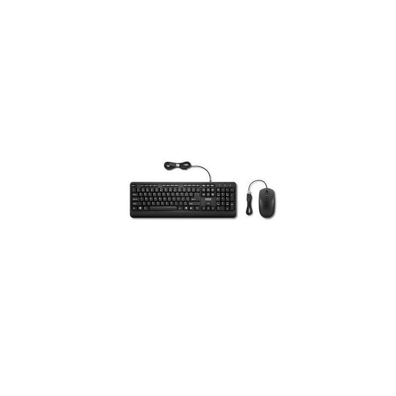 Lenovo | 160 Kombinacja | Klawiatura | Przewodowe | Mysz w zestawie | Stany Zjednoczone | Czarny | Złącze USB-A 2.0