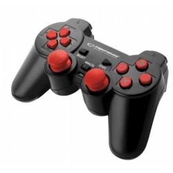 Gamepad Esperanza EGG106R (PC, PS2, PS3 kolor czarny, kolor czerwony)