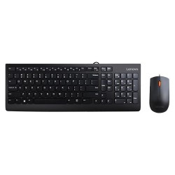 Lenovo 300 klawiatura Dołączona myszka Uniwersalne USB QWERTY US English Czarny