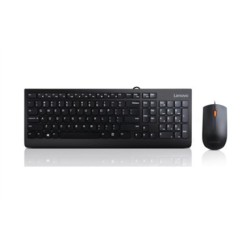 Lenovo 300 klawiatura Dołączona myszka Uniwersalne USB QWERTY US English Czarny