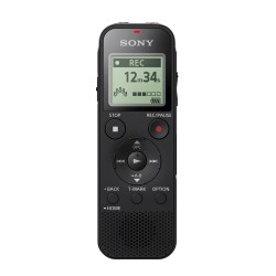 Dyktafon cyfrowy Sony ICD-PX470, czarny, stereo, MP3/L-PCM, 59 godz. 35 min, odtwarzanie MP3