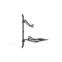 DIGITUS RAMIĘ NAŚCIENNE POJEDYNCZE LCD+KLAWIATURA MAX.32" MAX. 8KG UCHYLNO-OBROTOWE 360° (PIVOT) DA-90372