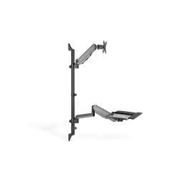 DIGITUS RAMIĘ NAŚCIENNE POJEDYNCZE LCD+KLAWIATURA MAX.32" MAX. 8KG UCHYLNO-OBROTOWE 360° (PIVOT) DA-90372