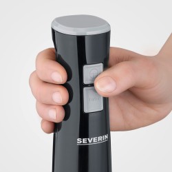 SEVERIN BLENDER RĘCZNY CZARNY, TURBO, OBROTY 13000 OBR./ MIN, 100% WOLNY OD BPA, ERGONOMICZNE WZORNICTWO, MOC 170W SM3770