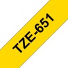 Taśma BROTHER LAMINOWANA 24MM/8M CZARNY NA ŻÓŁTYM