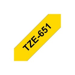 Taśma BROTHER LAMINOWANA 24MM/8M CZARNY NA ŻÓŁTYM