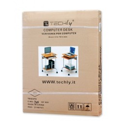 TECHLY MAŁE MOBILNE BIURKO KOMPUTEROWE 600X450 BIA