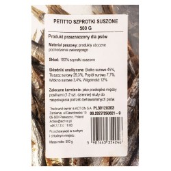 PETITTO Szprotki suszone przysmak dla psa 500g