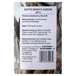 PETITTO Szprotki suszone przysmak dla psa 250g