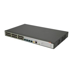 FiberHome S5800-28T-X-PE-AC łącza sieciowe Zarządzany L2/L3 Gigabit Ethernet (10/100/1000) Obsługa PoE 1U Czarny, Szary