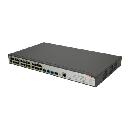 FiberHome S5800-28T-X-PE-AC łącza sieciowe Zarządzany L2/L3 Gigabit Ethernet (10/100/1000) Obsługa PoE 1U Czarny, Szary