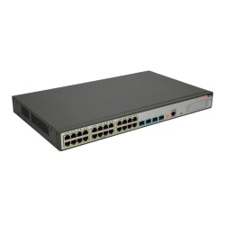 FiberHome S5800-28T-X-PE-AC łącza sieciowe Zarządzany L2/L3 Gigabit Ethernet (10/100/1000) Obsługa PoE 1U Czarny, Szary