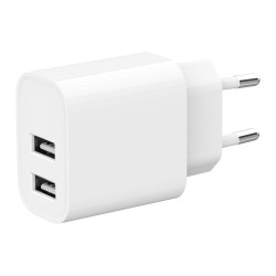 GEMBIRD 2-PORTOWA ŁADOWARKA SIECIOWA 2X USB-A, BIAŁA