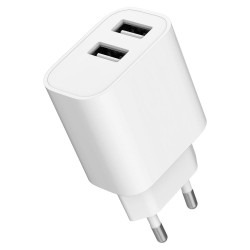 GEMBIRD 2-PORTOWA ŁADOWARKA SIECIOWA 2X USB-A, BIAŁA
