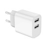 GEMBIRD 2-PORTOWA ŁADOWARKA SIECIOWA 2X USB-A, BIAŁA