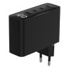 GEMBIRD 4-PORTOWA SZYBKA ŁADOWARKA SIECIOWA GAN (PD) USB (3X USB-A + 1X USB TYP-C) 100W, CZARNA