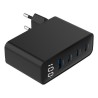 GEMBIRD 4-PORTOWA SZYBKA ŁADOWARKA SIECIOWA GAN (PD) USB (3X USB-A + 1X USB TYP-C) 100W, CZARNA