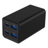 GEMBIRD 4-PORTOWA SZYBKA ŁADOWARKA SIECIOWA GAN (PD) USB (2X USB-A + 2X USB-C), 65W, CZARNA