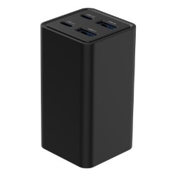 GEMBIRD 4-PORTOWA SZYBKA ŁADOWARKA SIECIOWA GAN (PD) USB (2X USB-A + 2X USB-C), 65W, CZARNA