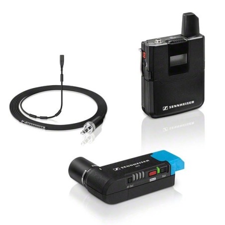 Sennheiser AVX-MKE2 SET - Bezprzewodowy system do kamer z nadajnikiem miniaturowym i profesjonalnym mic MKE2 w pełni