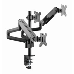 GEMBIRD BIURKOWE REGULOWANE RAMIĘ/UCHWYT NA 3 MONITORY 17-27, VESA 100X100MM, DO 7 KG