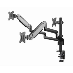 GEMBIRD BIURKOWE REGULOWANE RAMIĘ/UCHWYT NA 3 MONITORY 17-27, VESA 100X100MM, DO 7 KG