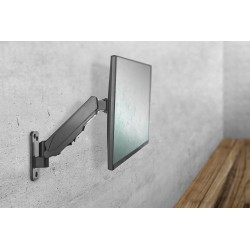 Uchwyt ścienny pojedynczy 1xLCD max 32" i 8kg z sprężyną gazową