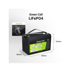 GREEN CELL AKUMULATOR LIFEPO4 CUBE 125AH 12V/12.8V 1600WH LFPGC12V125AH