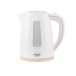 Adler AD 1264 czajnik elektryczny 1,7 l 2200 W Orzech laskowy, Biały